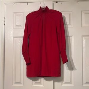 Amanda Uprichard Red Long Sleeve Dress